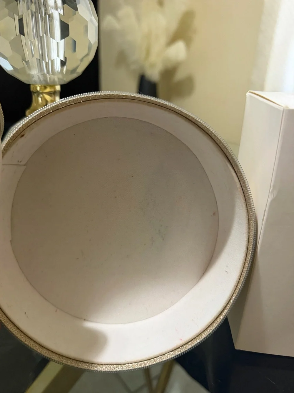 Dior Gold Round Canvas Mini Pouch